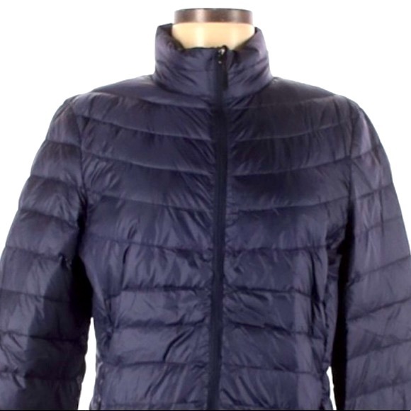 Max Therma size M dark blue Down blend insulated lightweight zip up puffy coat - Picture 3 of 15